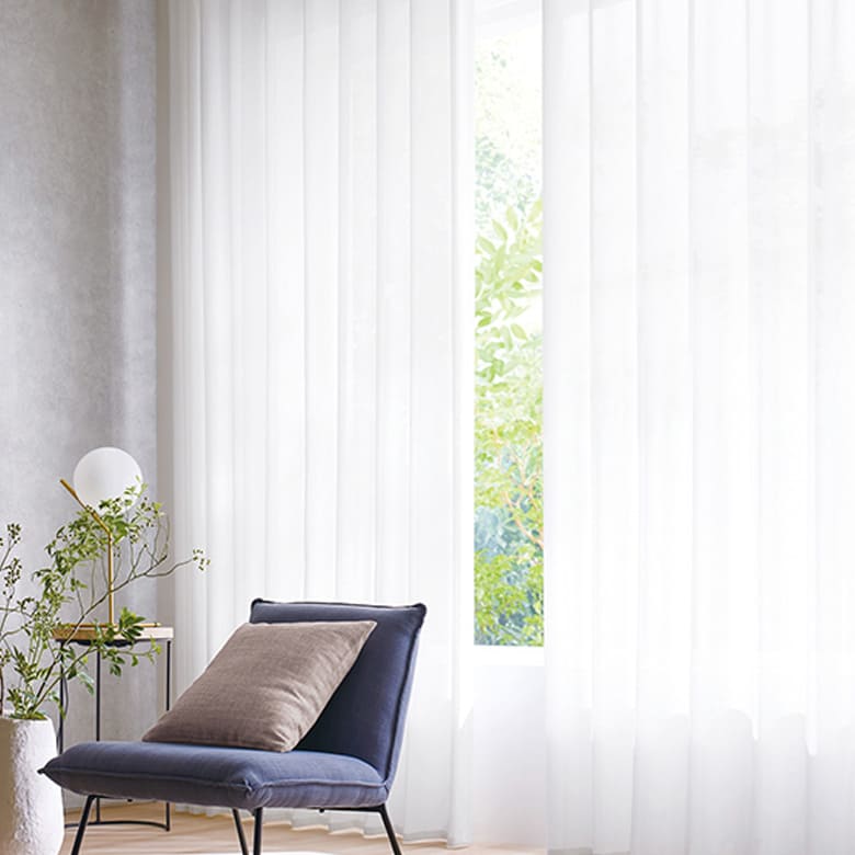 美しいヒダ落ちにこだわった レースカーテン