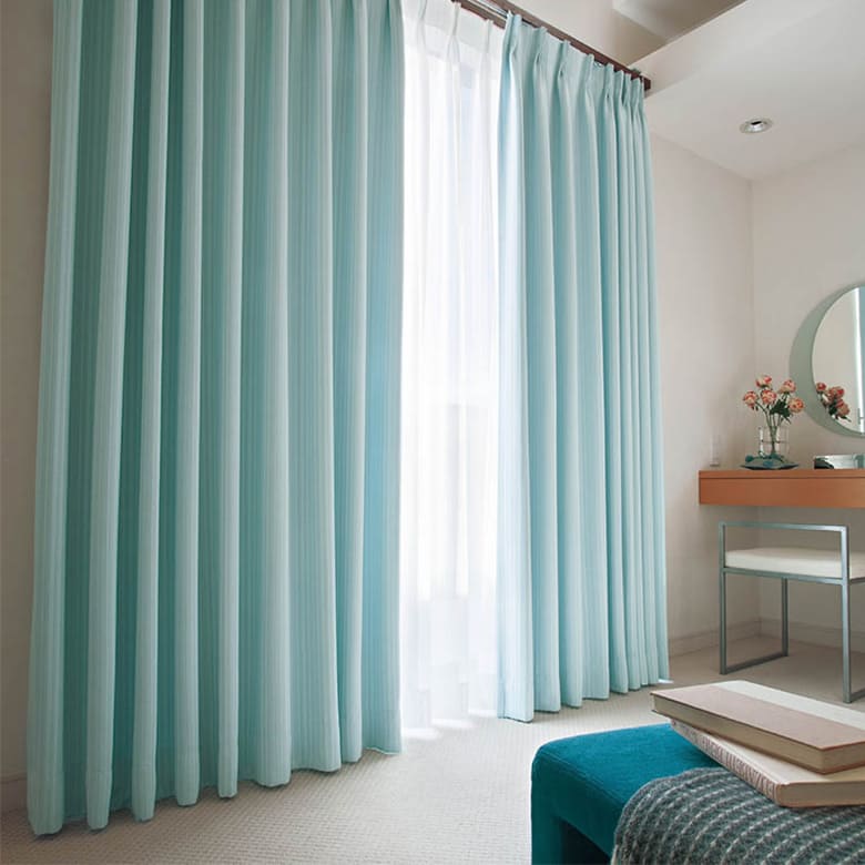 ドレープ・厚地カーテン・ウォッシャブル・ストライプ