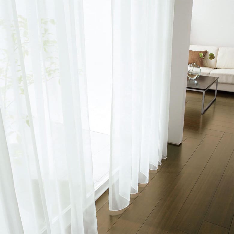 繊細な光沢感 レースカーテン｜防炎 hino