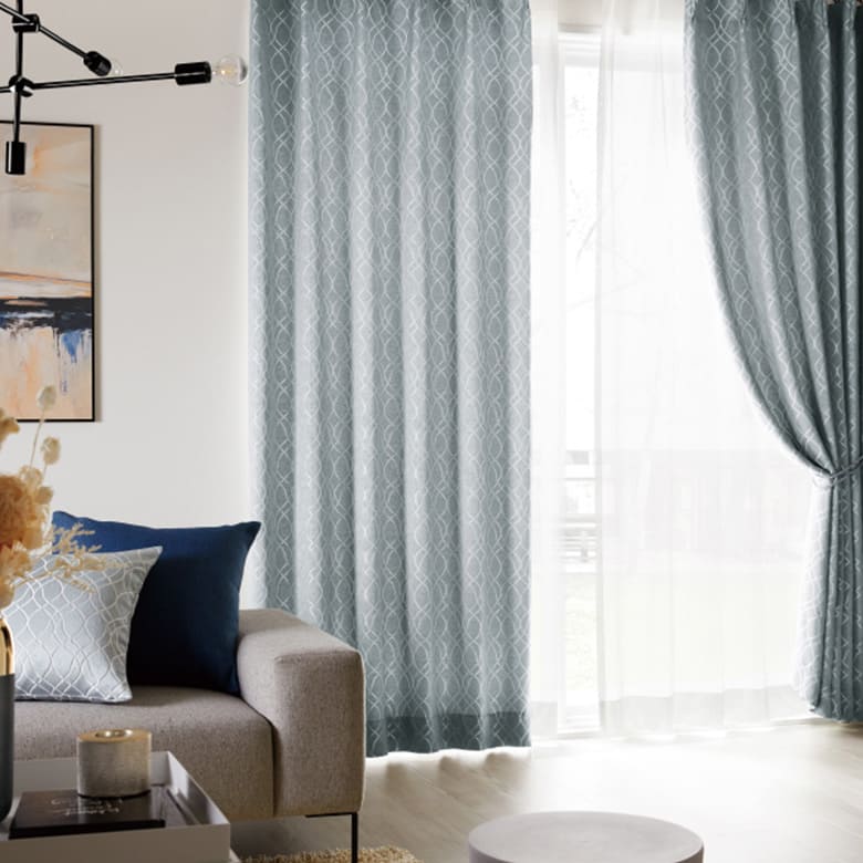 重厚感たっぷりなクラシック柄 ドレープカーテン hino